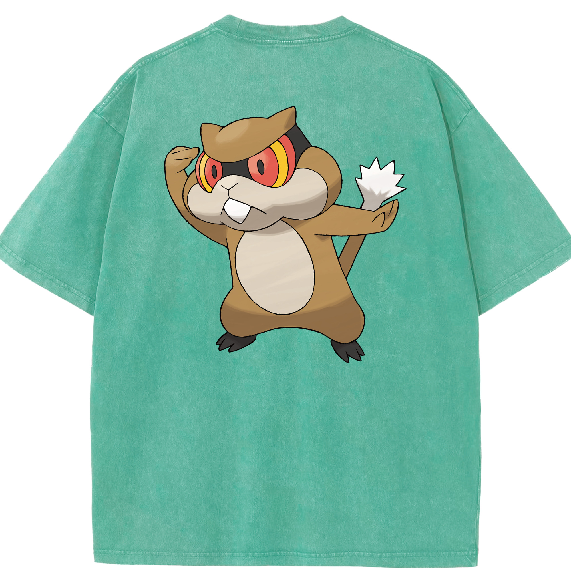 （画像用） ポケットモンスター Pokémon 綿100% ヴィンテージ風 半袖Tシャツ（背面プリント）